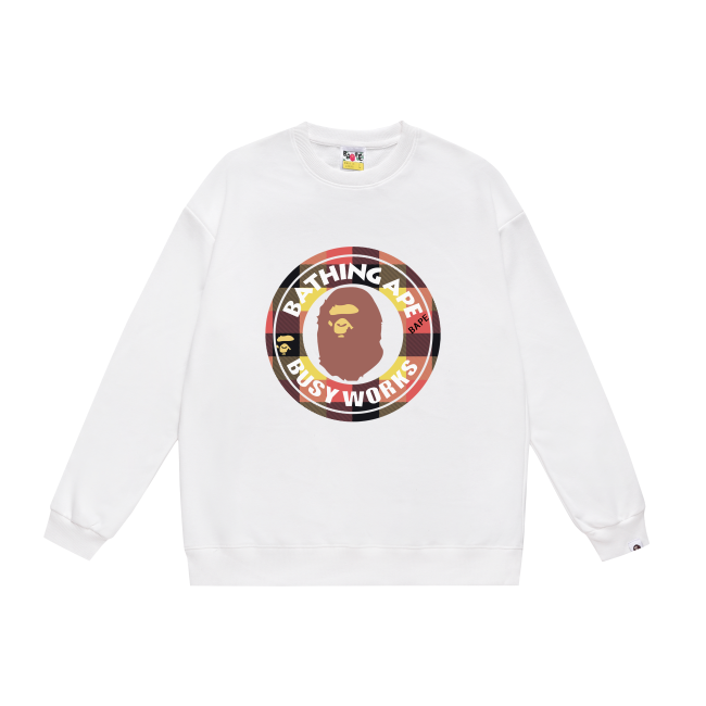 A Bathing Ape Seal Logo Print Hoodie White