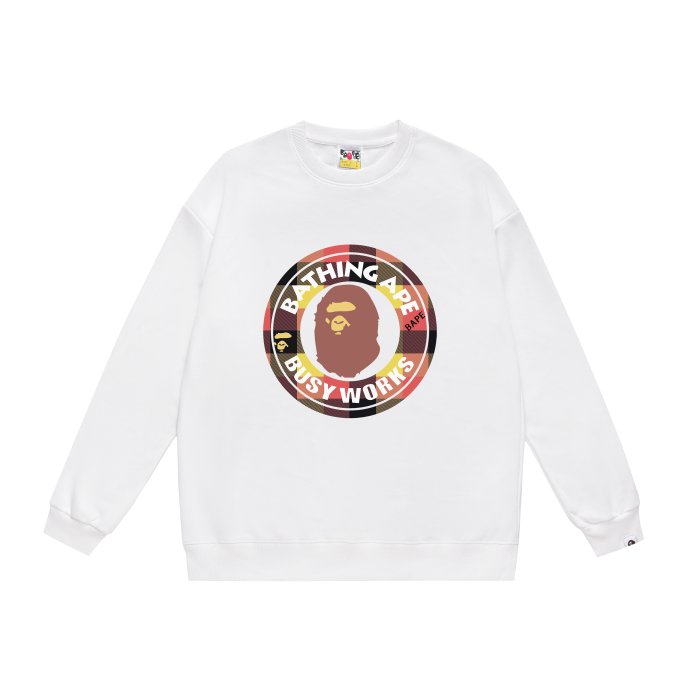 A Bathing Ape Seal Logo Print Hoodie White