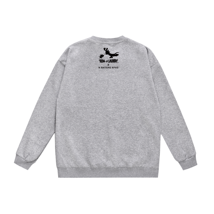 A Bathing Ape Tom And Jerry Print Hoodie Grey