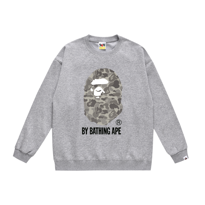 A Bathing Ape Logo Hoodie Grey/Camouflage