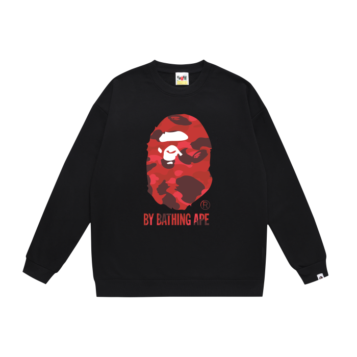 A Bathing Ape Logo Hoodie Black/Red