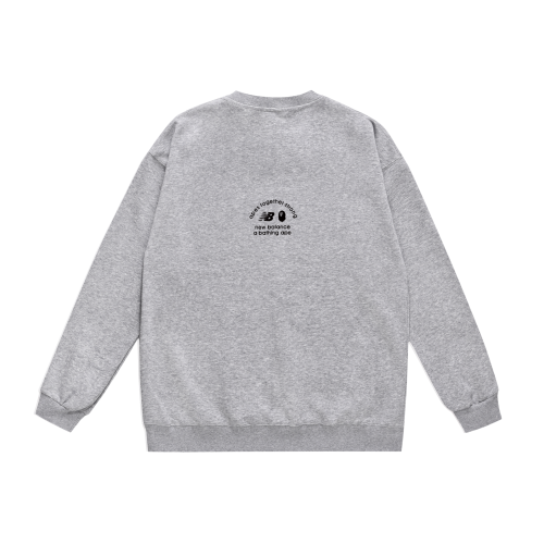 A Bathing Ape ×New Balance Logo Print Hoodie Grey