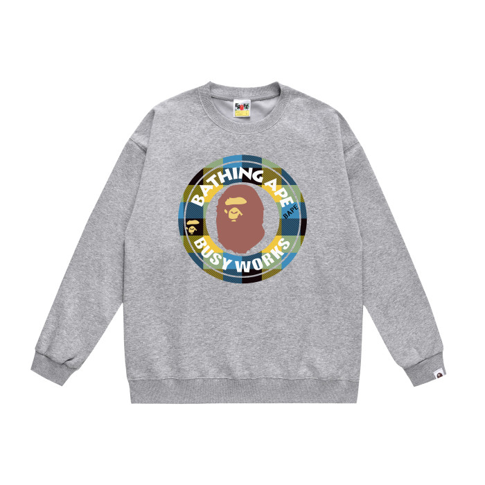 A Bathing Ape Seal Logo Print Hoodie Grey