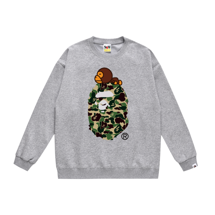 A Bathing Ape Logo Hoodie Grey/Camouflage