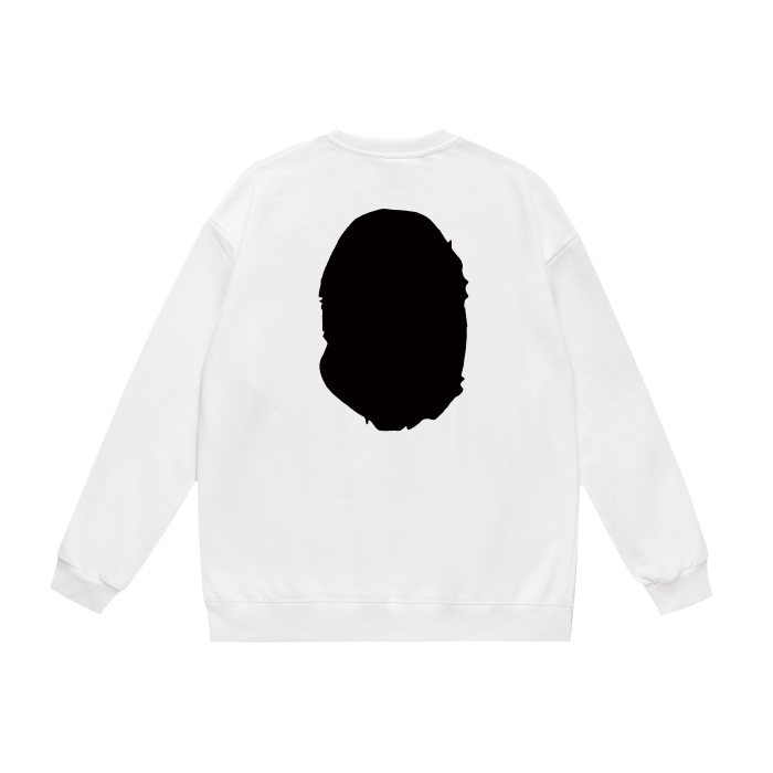 A Bathing Ape Big Logo Print Hoodie White