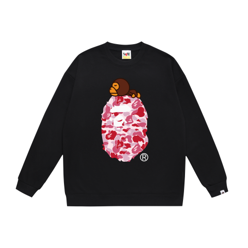 A Bathing Ape Logo Hoodie Black/Pink
