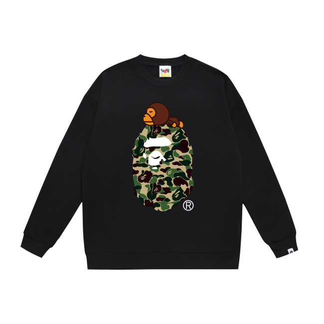 A Bathing Ape Logo Hoodie Black/Camouflage