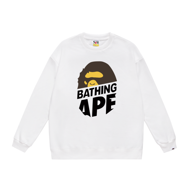A Bathing Ape Letters Logo Print Hoodie White