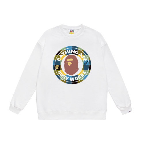 A Bathing Ape Seal Logo Print Hoodie White