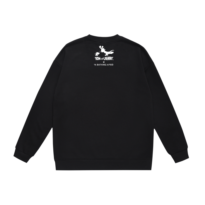 A Bathing Ape Tom And Jerry Print Hoodie Black
