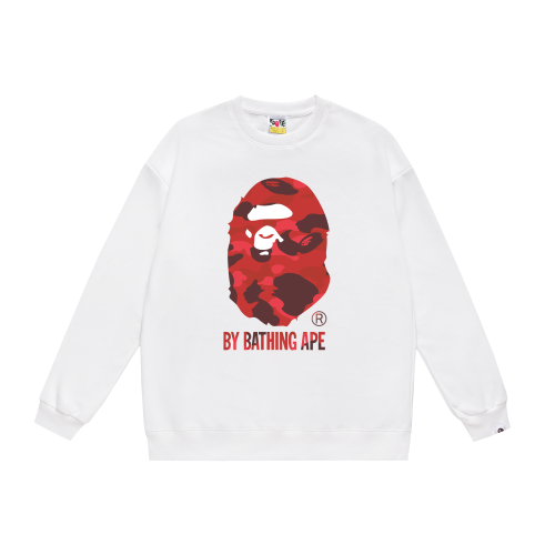 A Bathing Ape Logo Hoodie White/Red