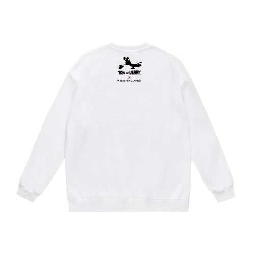 A Bathing Ape Tom And Jerry Print Hoodie White