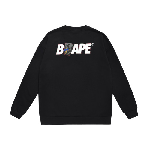 A Bathing Ape Letter Logo Print Hoodie Black