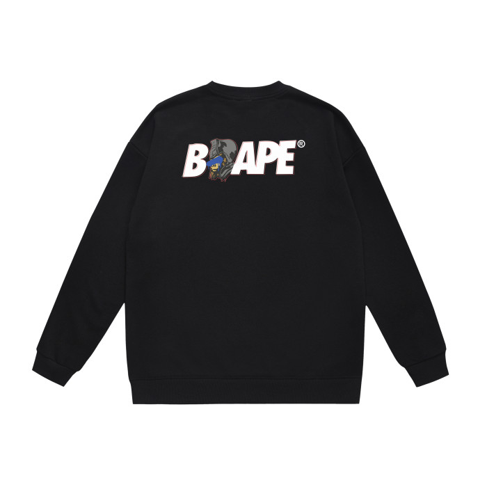 A Bathing Ape Letter Logo Print Hoodie Black