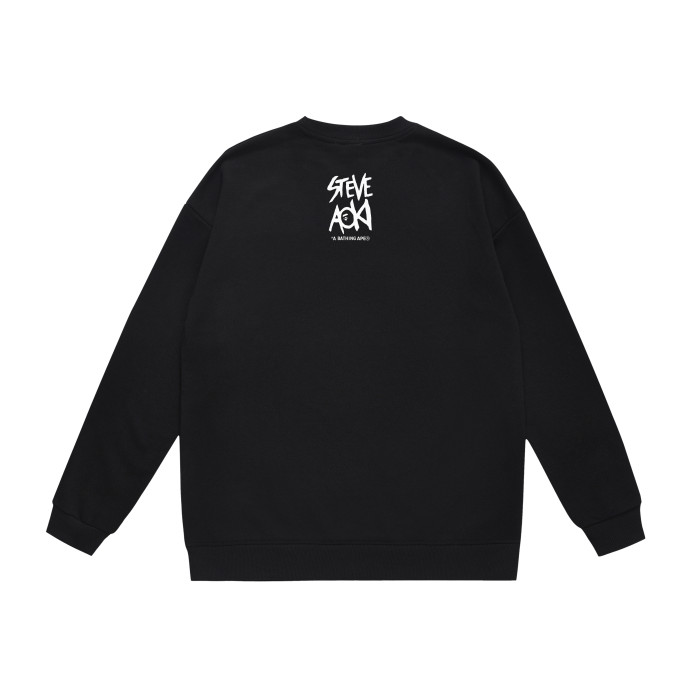 A Bathing Ape Steve Aoki Print Hoodie Black