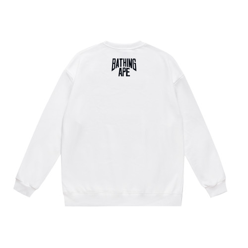 A Bathing Ape Logo Print Hoodie White