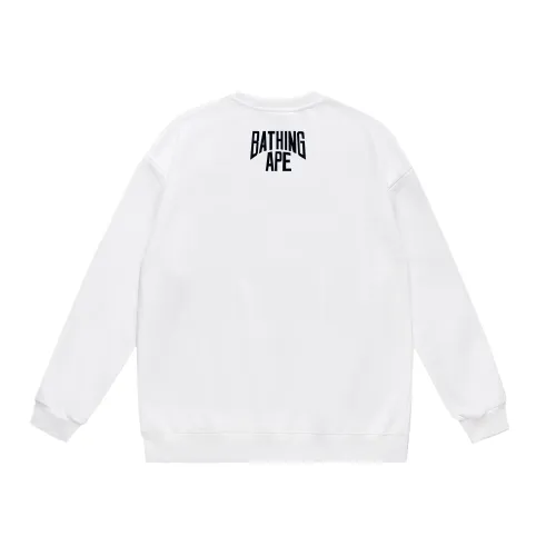 A Bathing Ape Logo Print Hoodie White