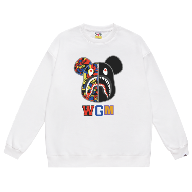 A Bathing Ape Bear Print Hoodie White