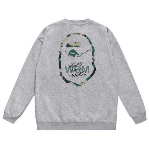 A Bathing Ape Logo Hoodie Grey