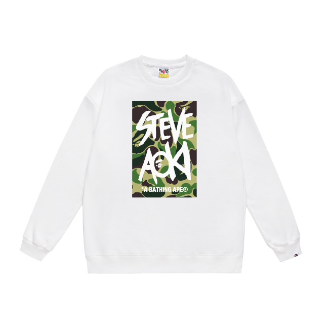 A Bathing Ape Steve Aoki Print Hoodie White