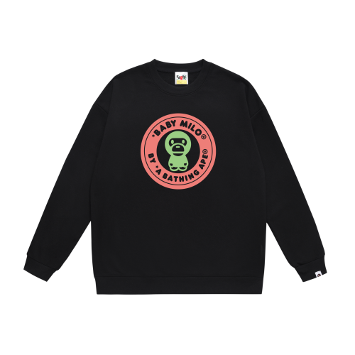 A Bathing Ape Baby Milo Print Hoodie Black