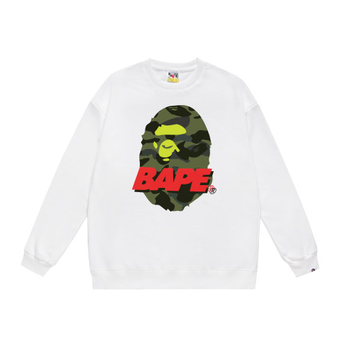 A Bathing Ape Back Camouflage Logo Print Hoodie White