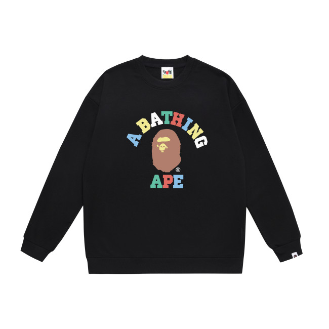 A Bathing Ape Rainbow Letters Hoodie Black