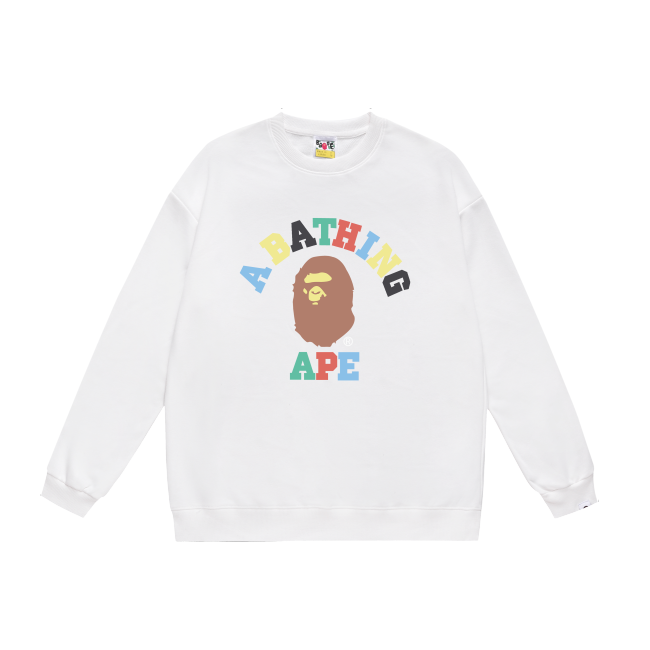 A Bathing Ape Rainbow Letters Hoodie White