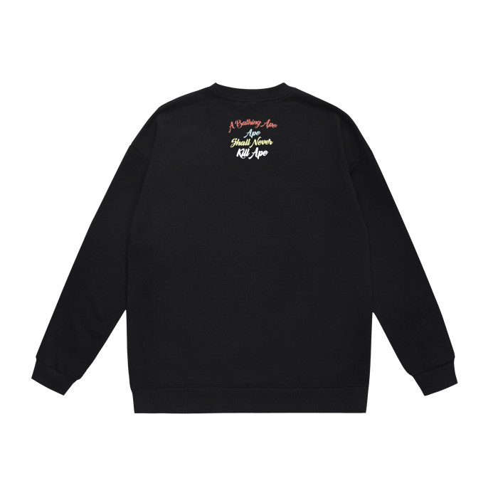 A Bathing Ape Rainbow Letters Hoodie Black