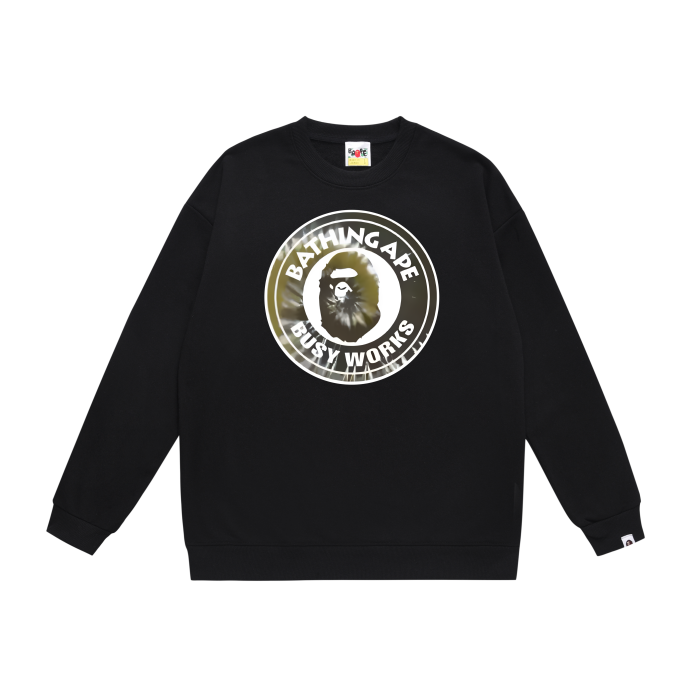 A Bathing Ape Busy Works Print Hoodie Black