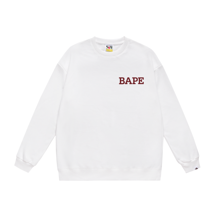 A Bathing Ape Letters Print Hoodie White