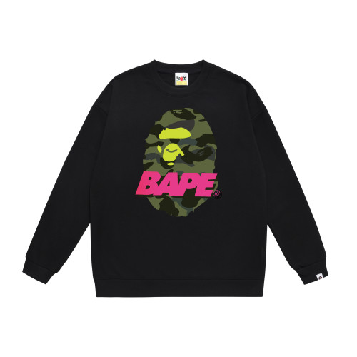 A Bathing Ape Back Camouflage Logo Print Hoodie Black