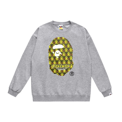 A Bathing Ape Pokemon Print Hoodie Grey