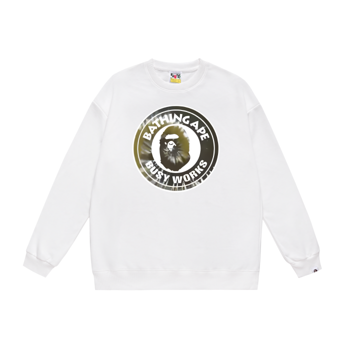A Bathing Ape Busy Works Print Hoodie White