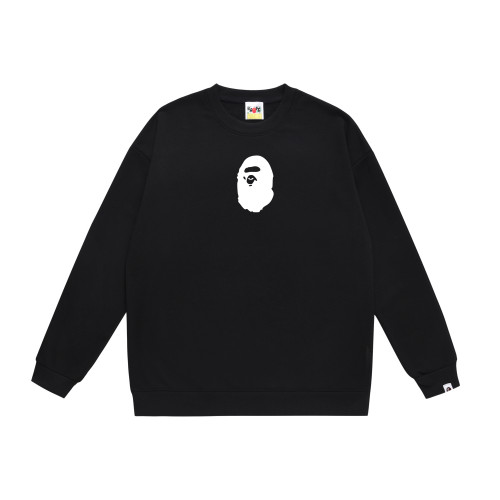 A Bathing Ape Back Letter Print Hoodie Black