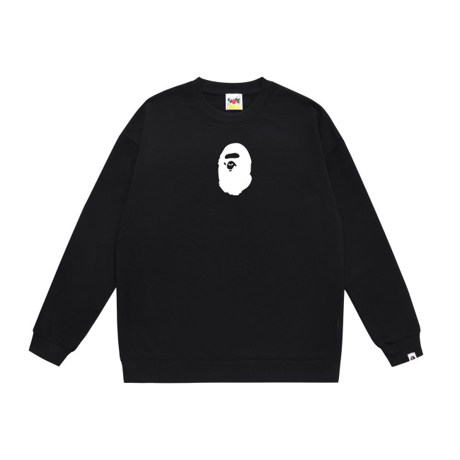 A Bathing Ape Back Letter Print Hoodie Black