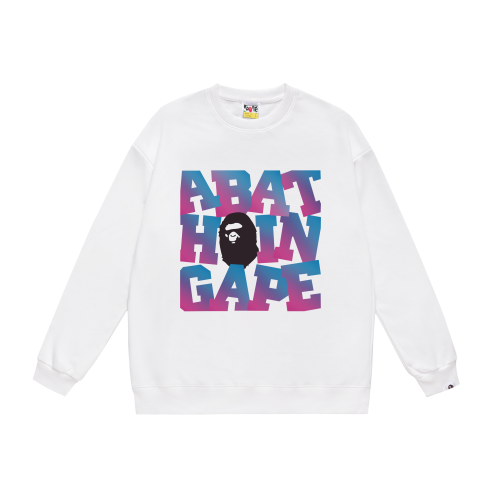 A Bathing Ape 3D Letters Print Hoodie White