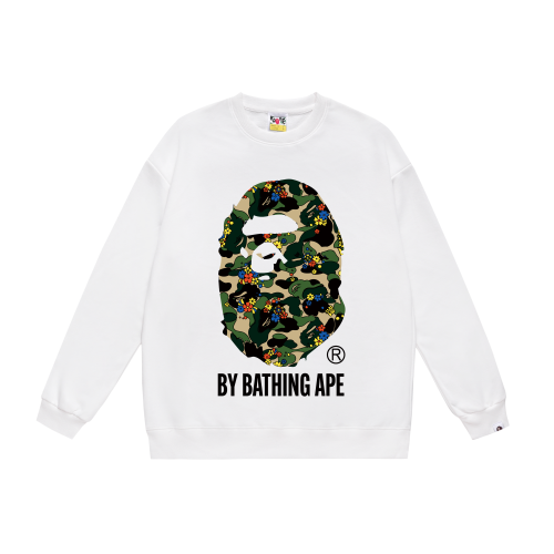 A Bathing Ape Camouflage Flower Print Hoodie White