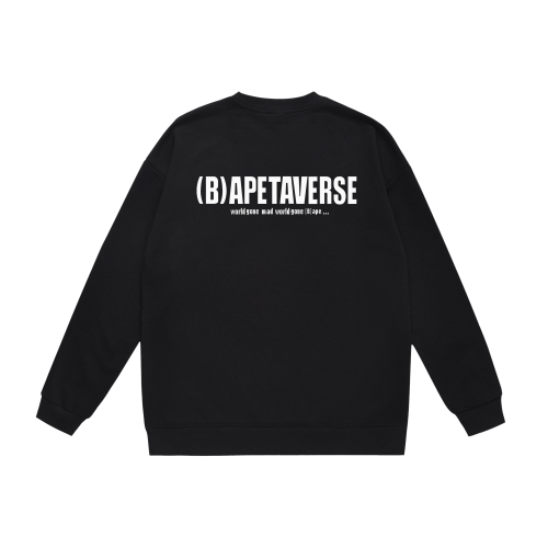 A Bathing Ape Letters Logo Print Hoodie Black