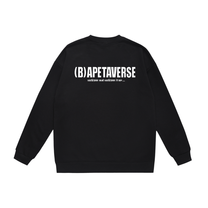 A Bathing Ape Letters Logo Print Hoodie Black