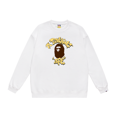 A Bathing Ape College Graffiti Letters Print Hoodie White