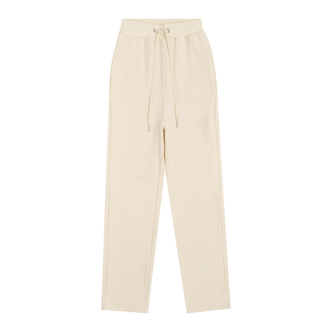 AMI Solid Color Trousers Cream
