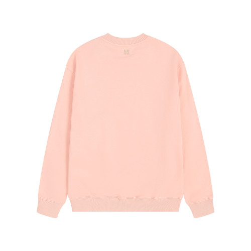 AMI White Heart Logo Hoodie Light Pink