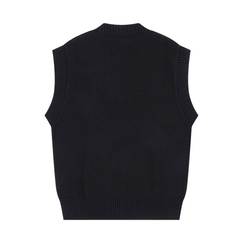 AMI Big Logo Sleeveless Sweater Black