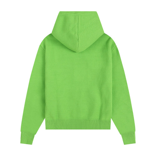 AMI Big Logo Hooded Sweater Green