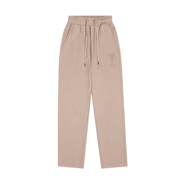 AMI Solid Color Trousers Brown