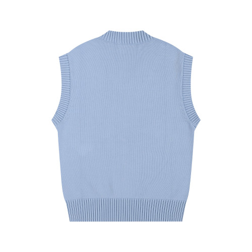 AMI Logo Sleeveless Sweater Blue