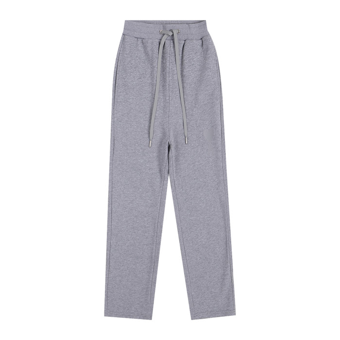 AMI Solid Color Trousers Grey