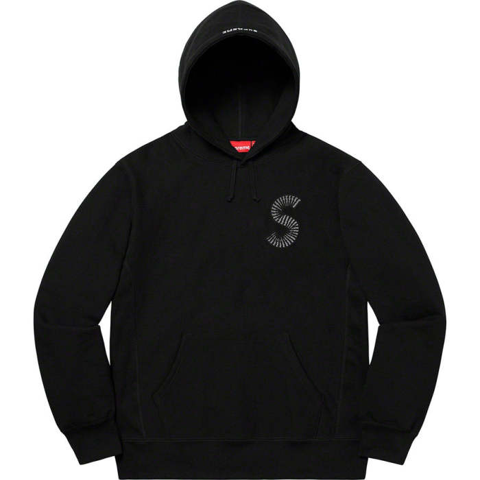 Supreme S Logo Hooded Sweatshirt Black