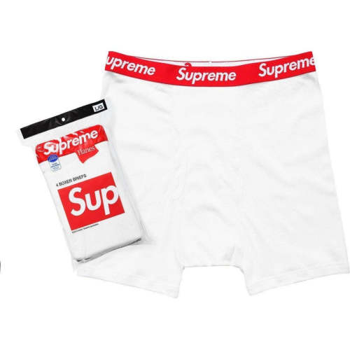 Supreme Hanes Boxer Briefs White (4 Pack)